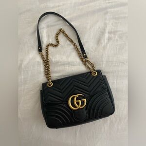 GUCCI - GG Marmont quilted leather shoulder bag - Large
